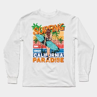 Surfing Paradise California Long Sleeve T-Shirt